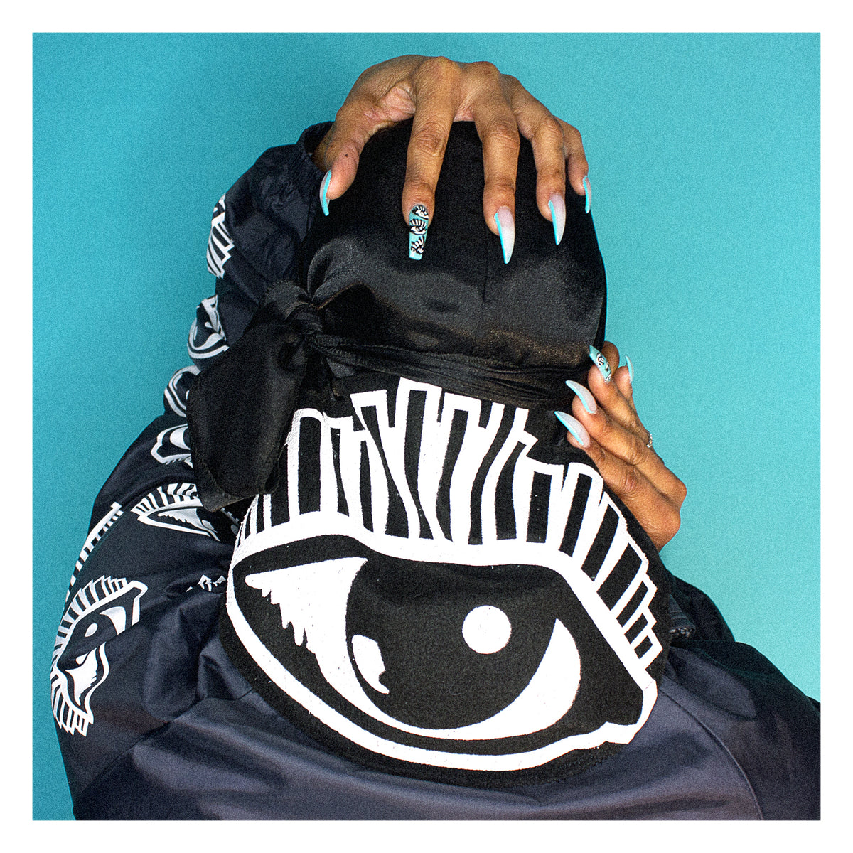 Mica Bivings wearing no.29 du-rag from the 33 collection